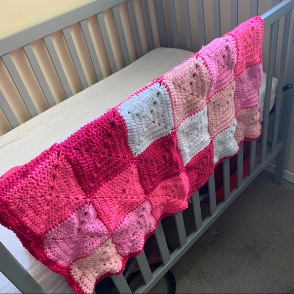 Made by Grandma - Hand Crocheted Baby Blanket - Picture 2 of 3